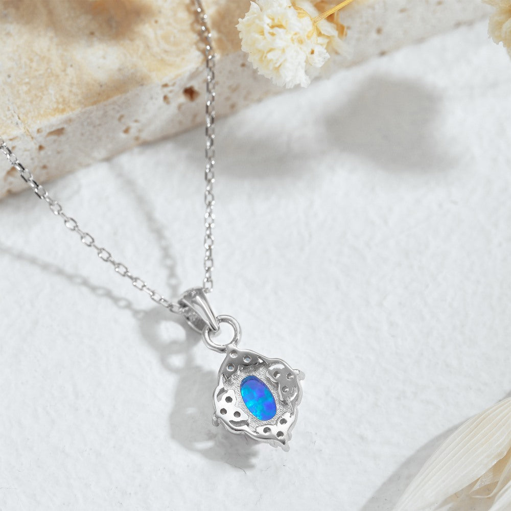 Tiny Opal Pendant Necklaces for girl