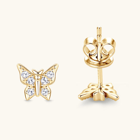 Sparkling Moissanite Butterfly Earrings