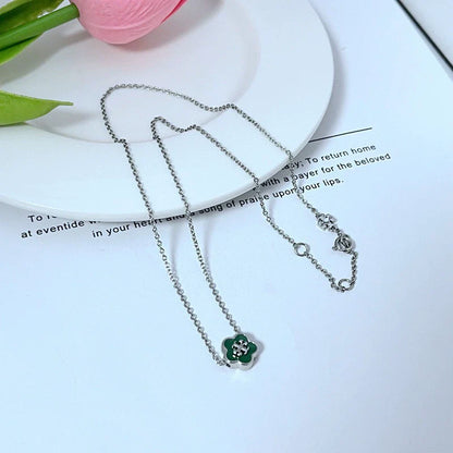 Tory Burch Enamel Floral Metal Pendant Necklace