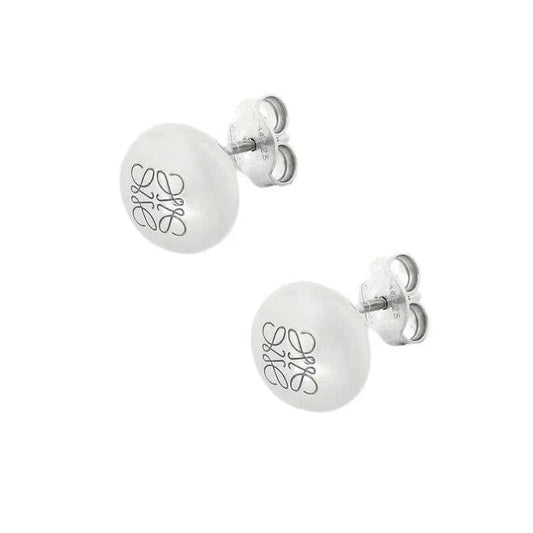 LOEWE Smooth Gold Bean Round Earrings - JIMMY JEWELRY 01