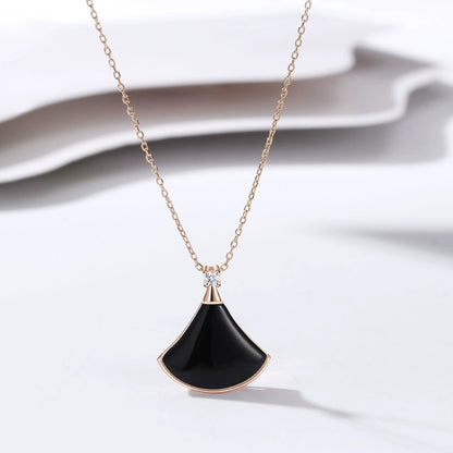 bvlgari divas dream Classic Fan-Shaped Silver Necklace