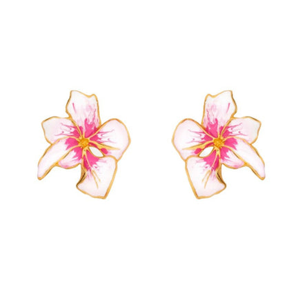 Oscar de la Renta — Fresh & Sweet Enamel Floral Earrings