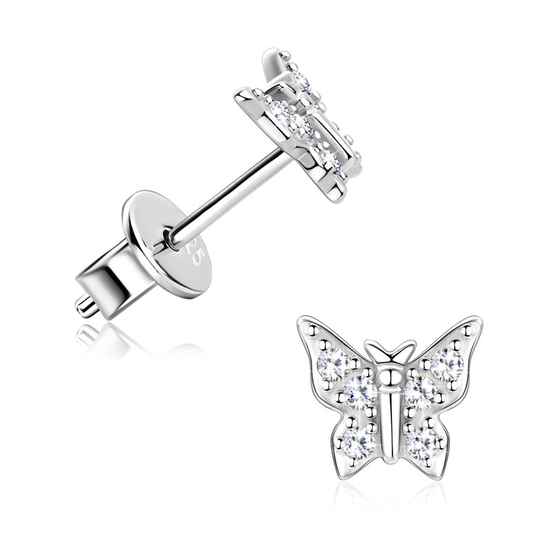 Sparkling Moissanite Butterfly Earrings