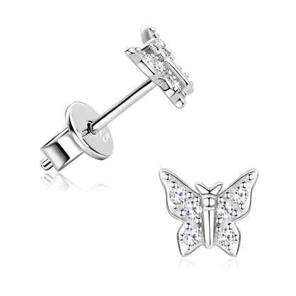 Sparkling Moissanite Butterfly Earrings