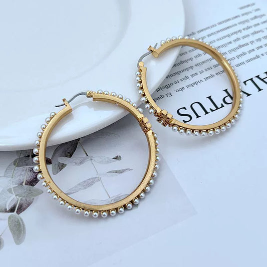 Tory Burch Pearl Hoop Earrings