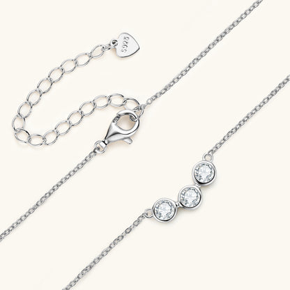Three-Stone Moissanite Necklace