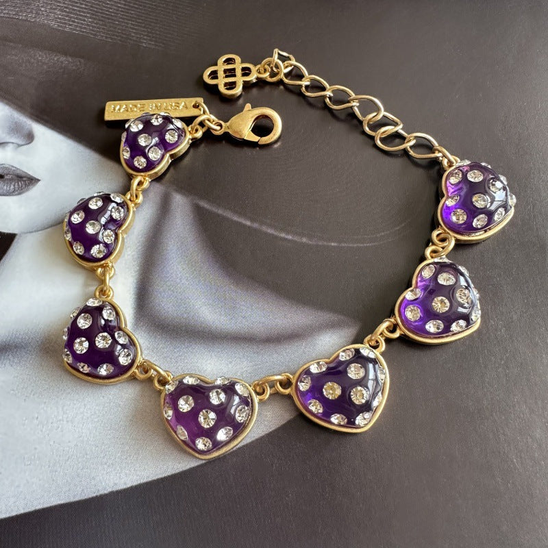 Oscar de la Renta Sweet Vintage Matte Heart Bracelet women