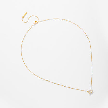 925Silver Sparkling Round Teardrop Pear Shaped Zircon Pendant Necklace