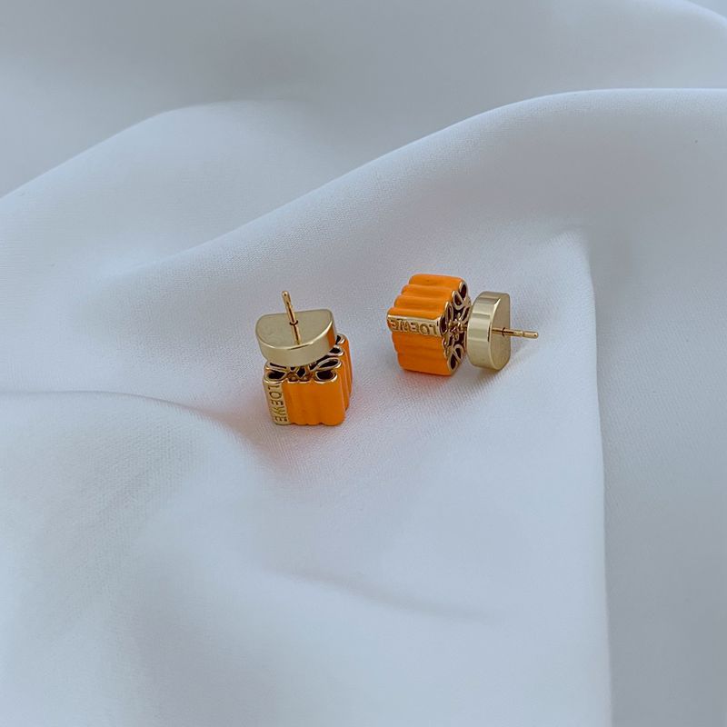 LOEWE Anagram Enamel Stud Earrings