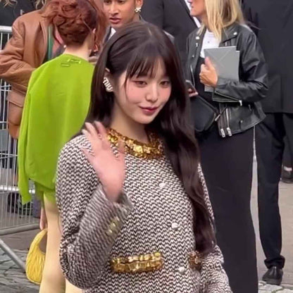 缪小姐字母耳夹张元英同款耳环轻奢甜美气质耳环时尚百搭高级耳饰