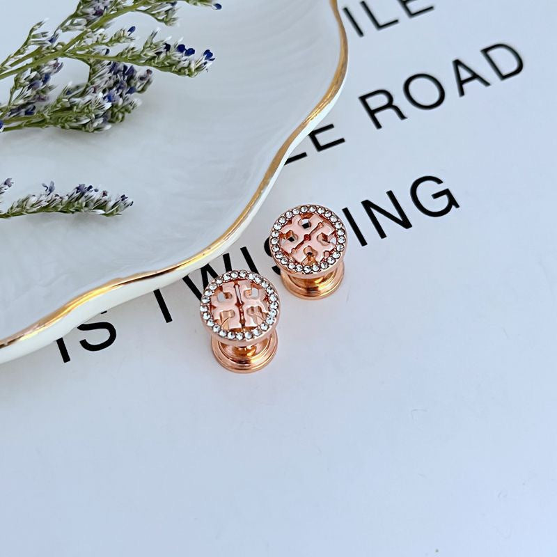 Tory Burch Miller Pave Stud Earrings For Women