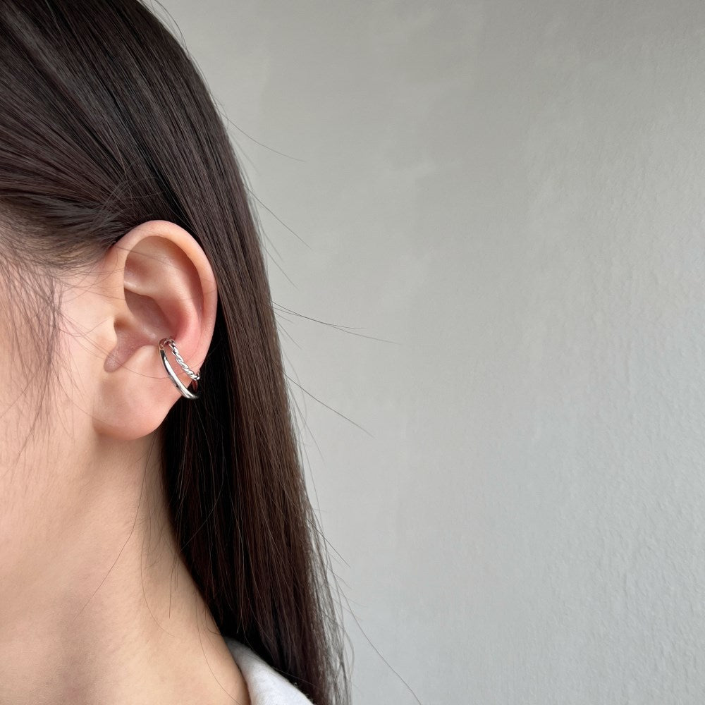 women`s silver ear clips