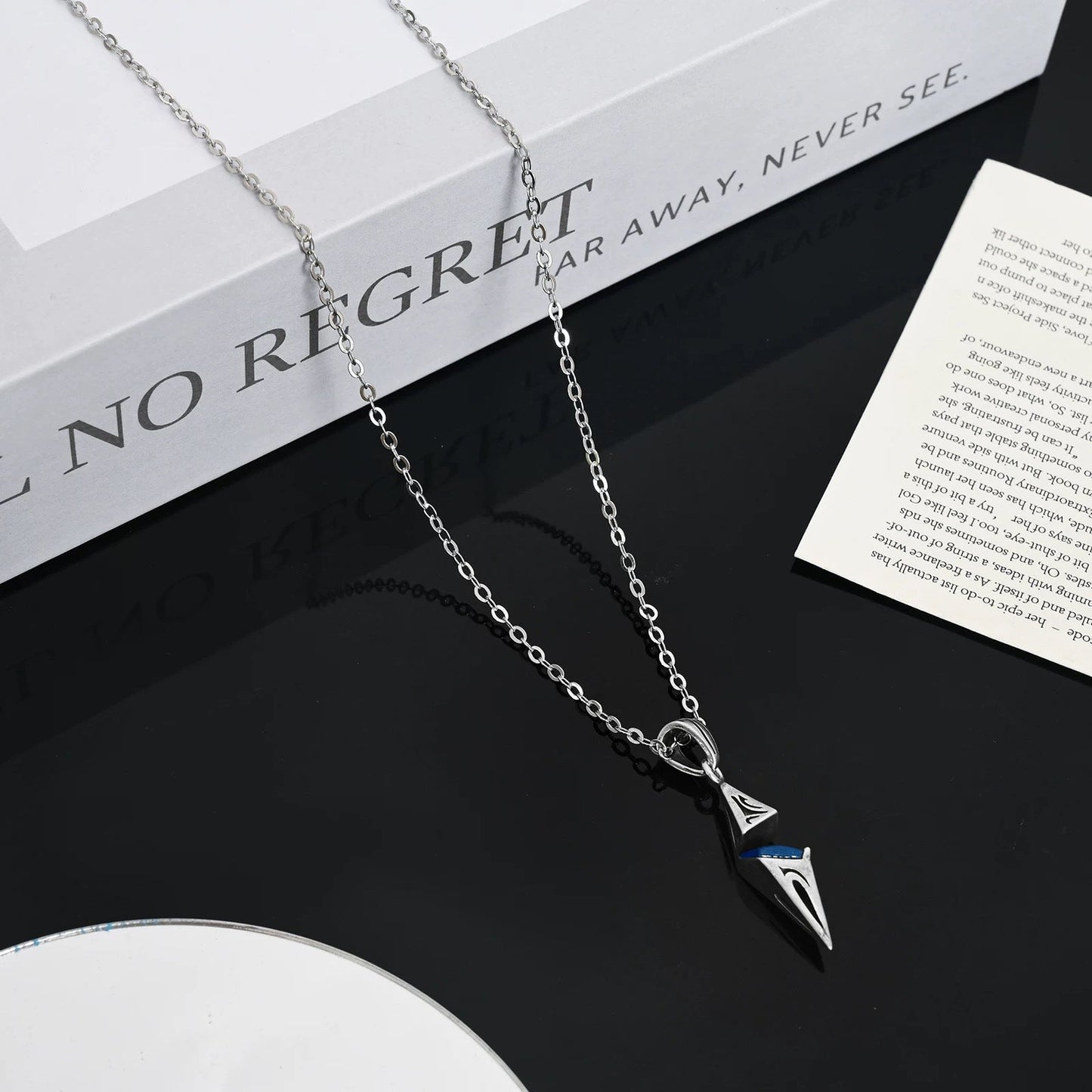 S925 Sterling Silver Hip Hop Sweater Chain Sword-shaped Necklace Men
