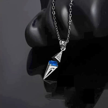 S925 Sterling Silver Hip Hop Sweater Chain Sword-shaped Necklace Men