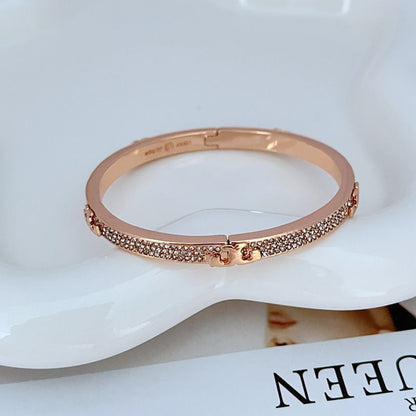 Tory Burch Exquisite Pave Diamond Openable Bangle women