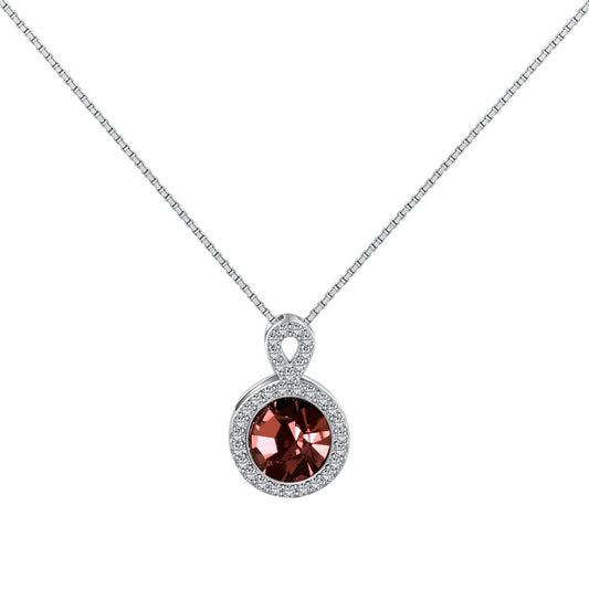 Luxury Round Cubic Zirconia Pendant Necklace