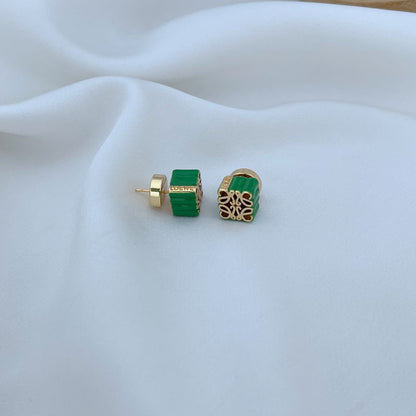 LOEWE Anagram Enamel Stud Earrings