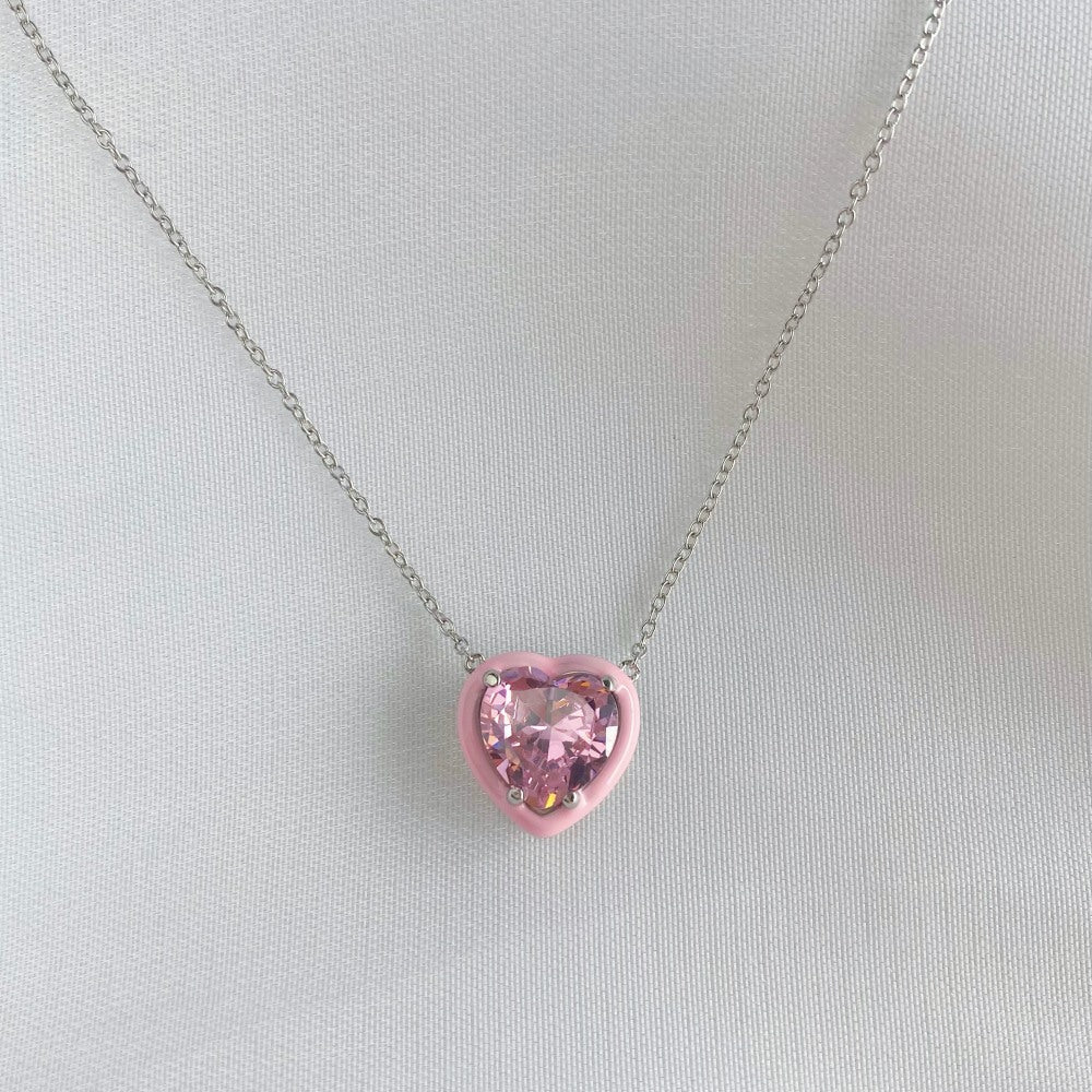 Heart Enamel Necklace