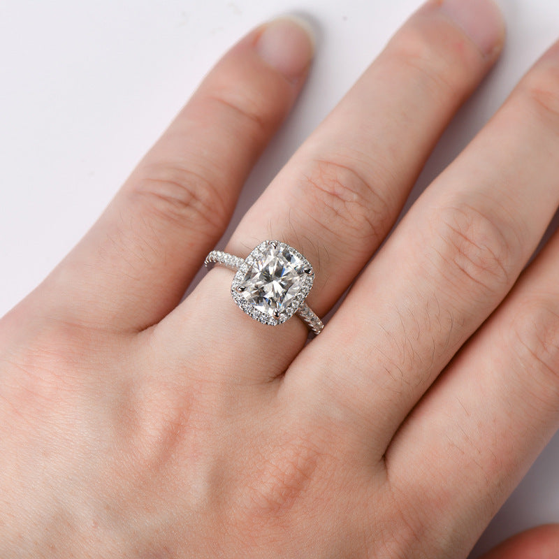 Moissanite Halo Ring