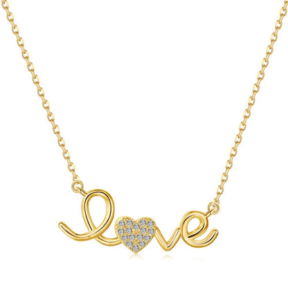 diamond love pendant