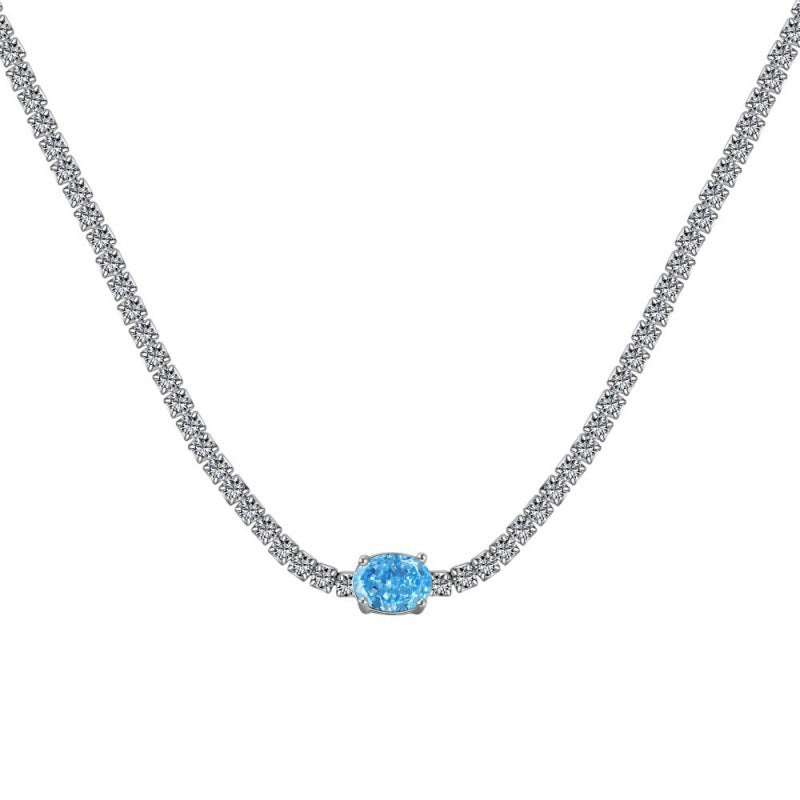 8A Cubic Zirconia Choker Tennis Necklace