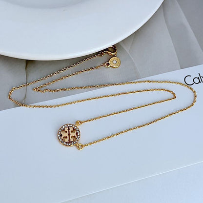 Tory Burch Diamond-Studded Openwork Necklace