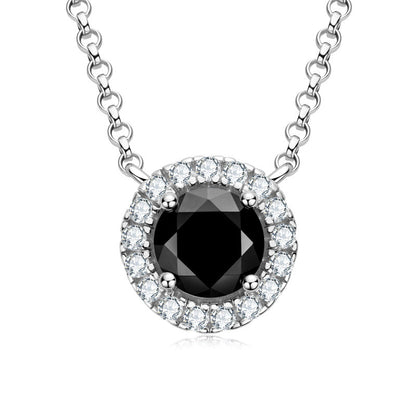 three stone moissanite necklace