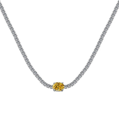 8A Cubic Zirconia Choker Tennis Necklace