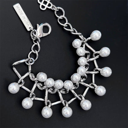 Oscar de la Renta Intertwined Link Pearl Bracelet & Necklace Set