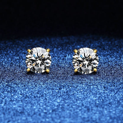 Classic Four Prong Diamond Stud Earrings