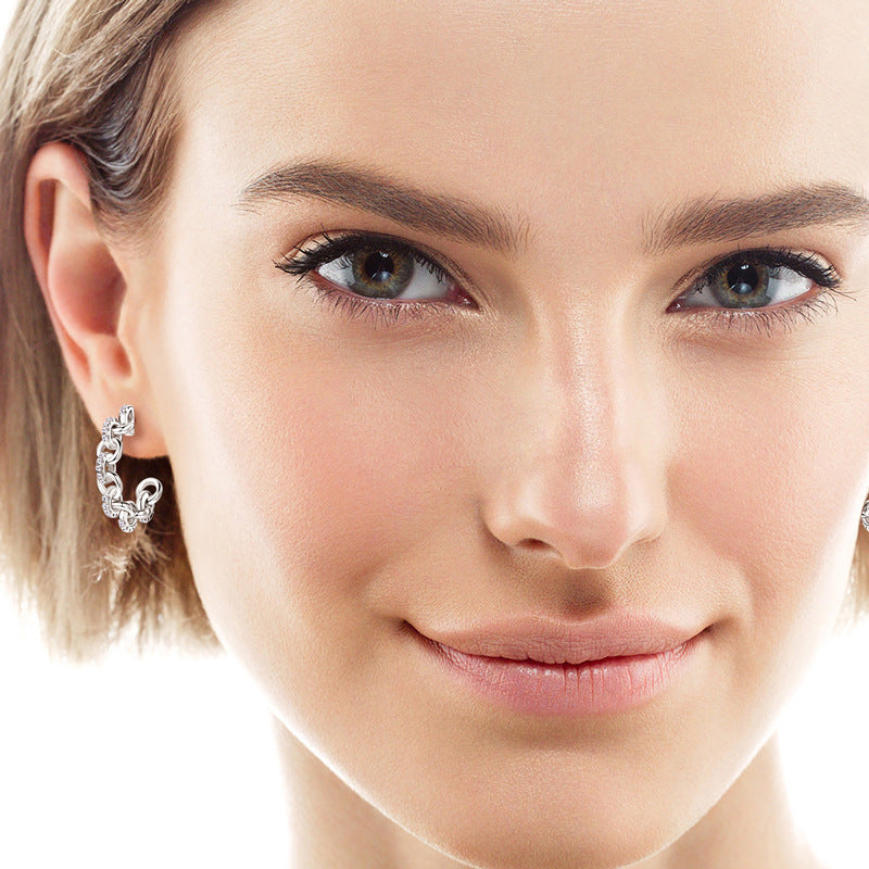 Moissanite Linked Drop Earrings