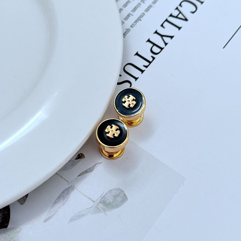 Tory Burch Kira Enamel Coin Stud Earrings