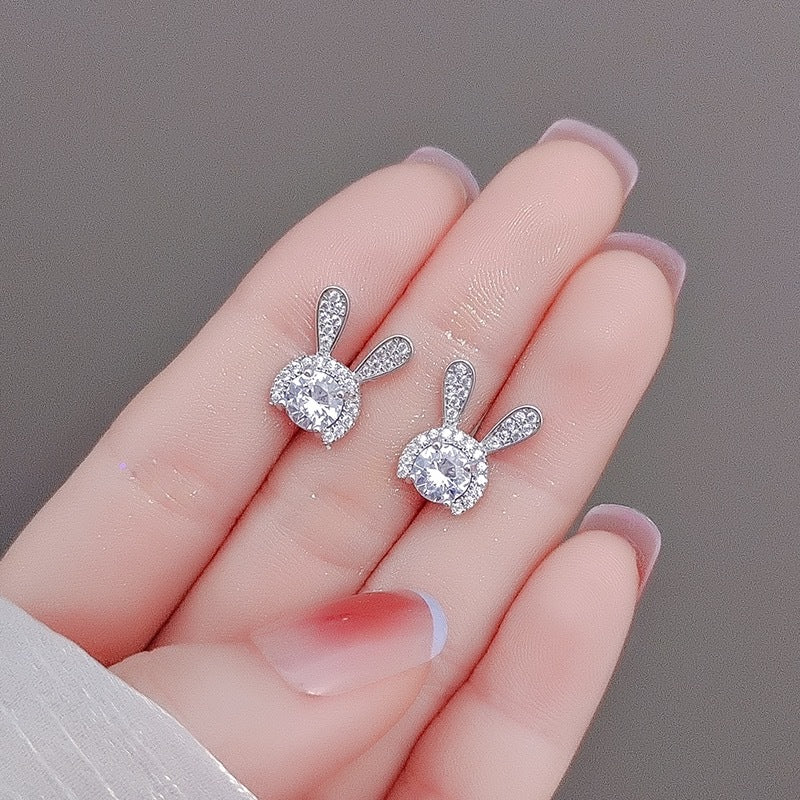 diamond rabbit earring