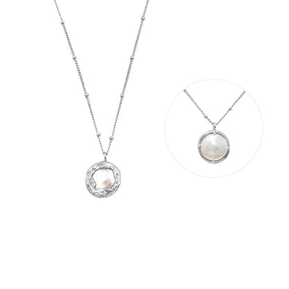 S925 Silver Freshwater Pearl Necklace Vintage Baroque Pearl Choker