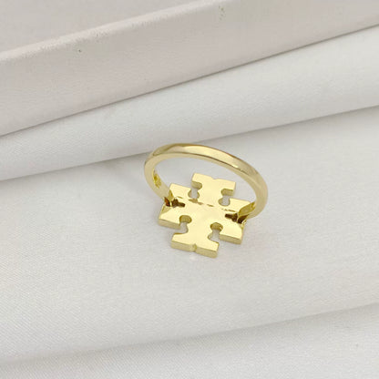 Tory Burch Exquisite Natural Mother-of-Pearl Logo Ring
