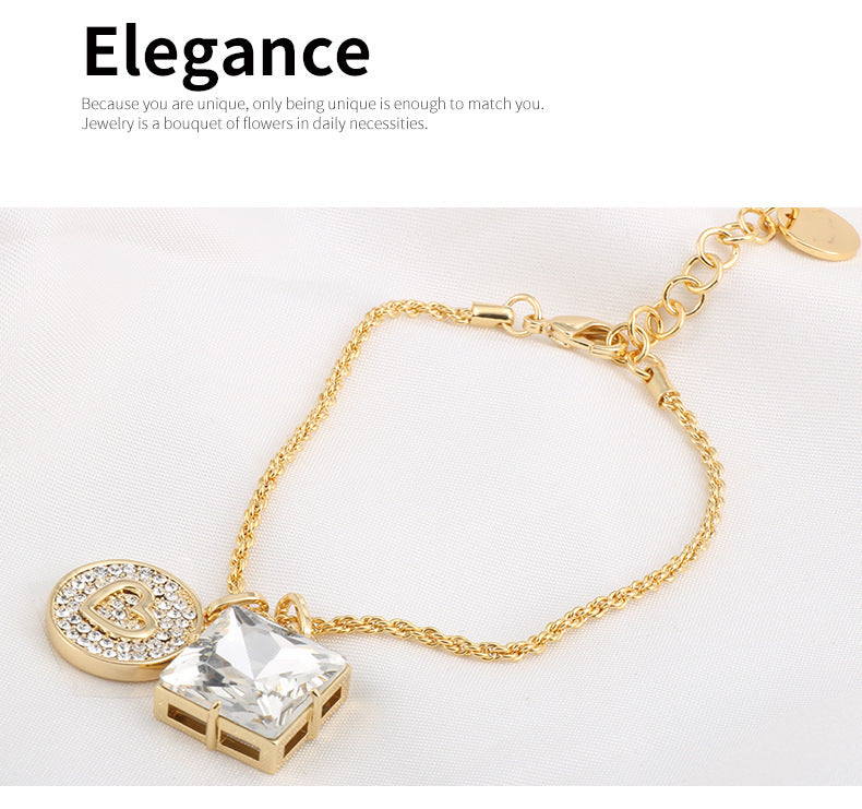 Miu Miu Round & Square Diamond Pendant Necklace, Bracelet & Earrings