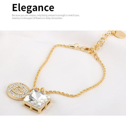 Miu Miu Round & Square Diamond Pendant Necklace, Bracelet & Earrings