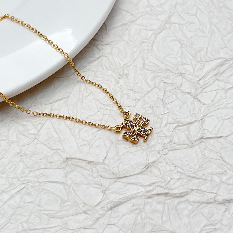 Tory Burch Sparkling Rhinestone Necklace Metal Women