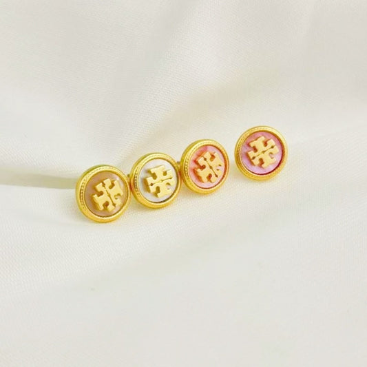 Tory Burch Kira Seashell Circle Stud Earring