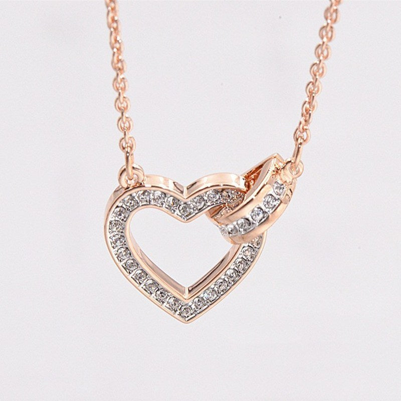 love heart charm necklace