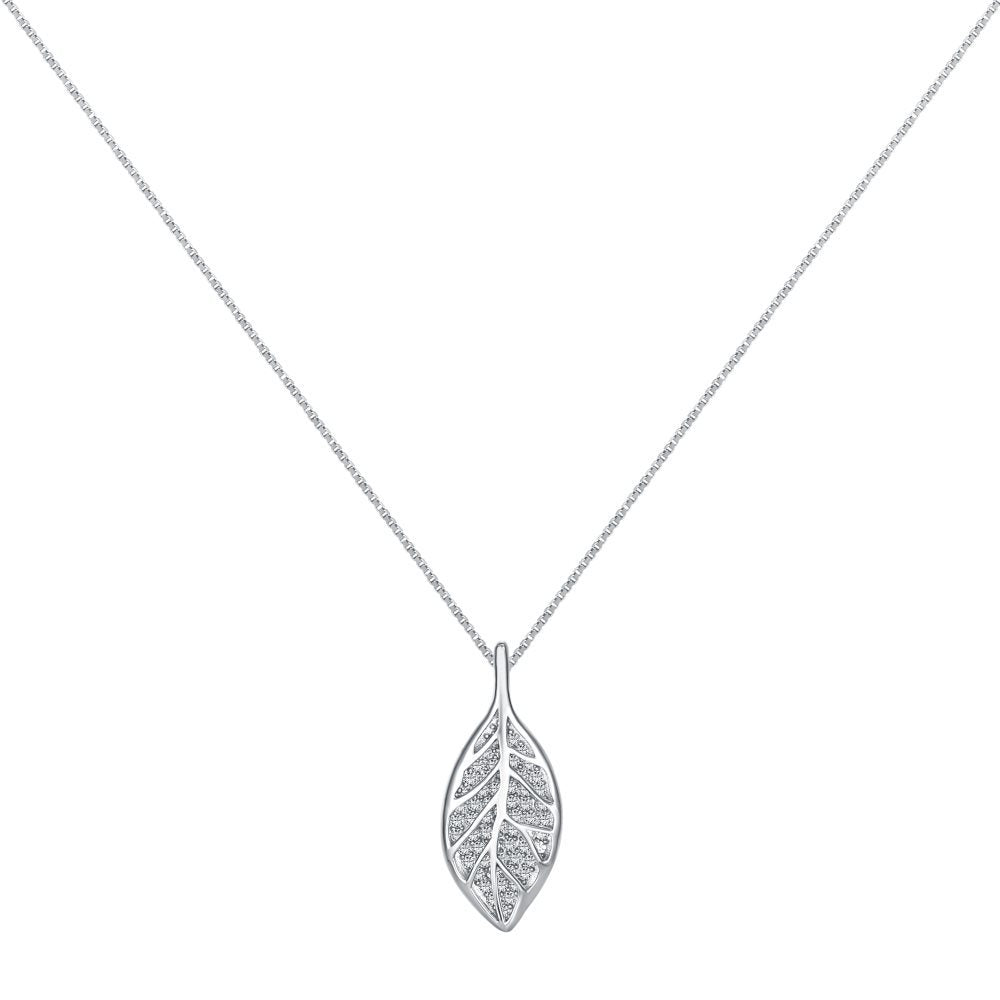 Peaceful Pretty Leaf Pendant Necklace