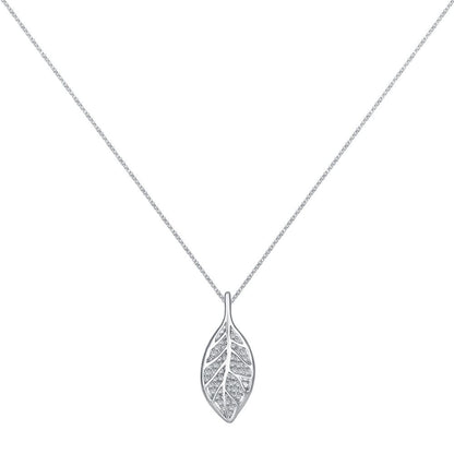 Peaceful Pretty Leaf Pendant Necklace