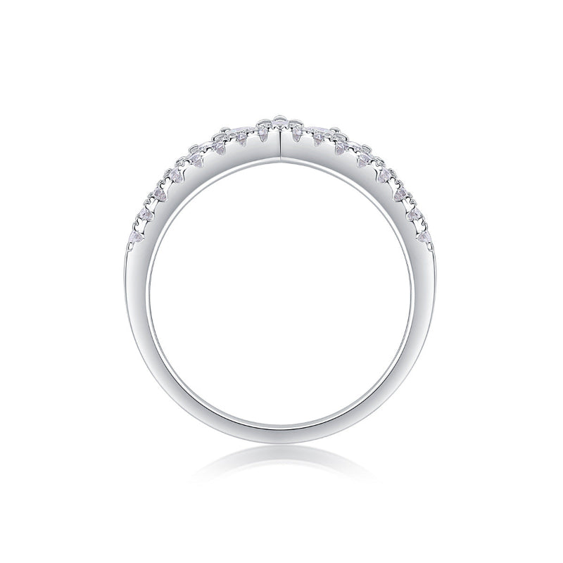 Graceful Curved Moissanite Band

