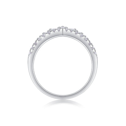 Graceful Curved Moissanite Band


