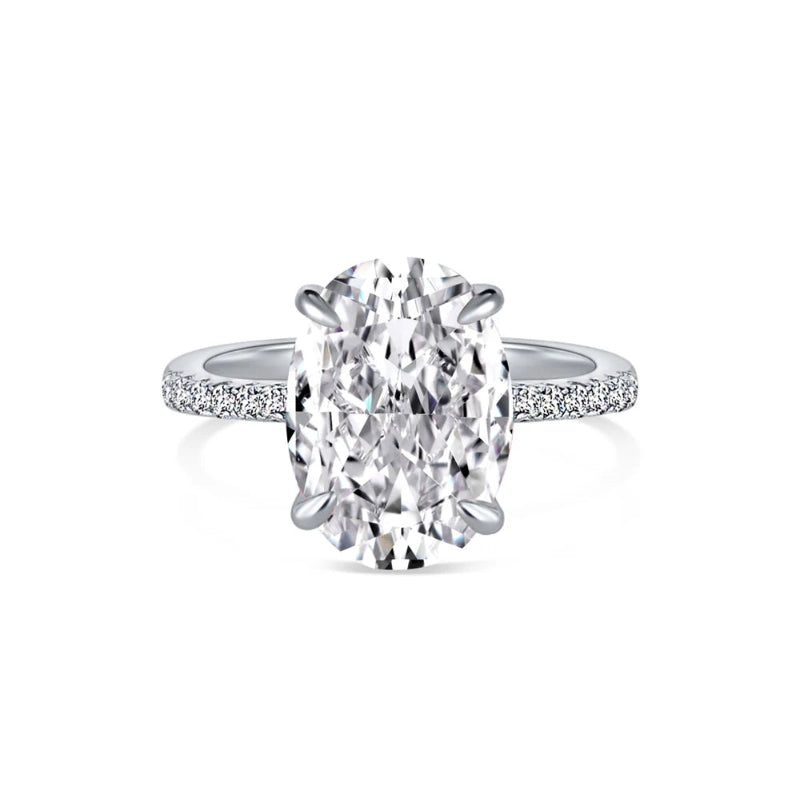 Elegant Oval Solitaire Ring