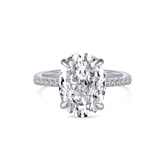 Elegant Oval Solitaire Ring