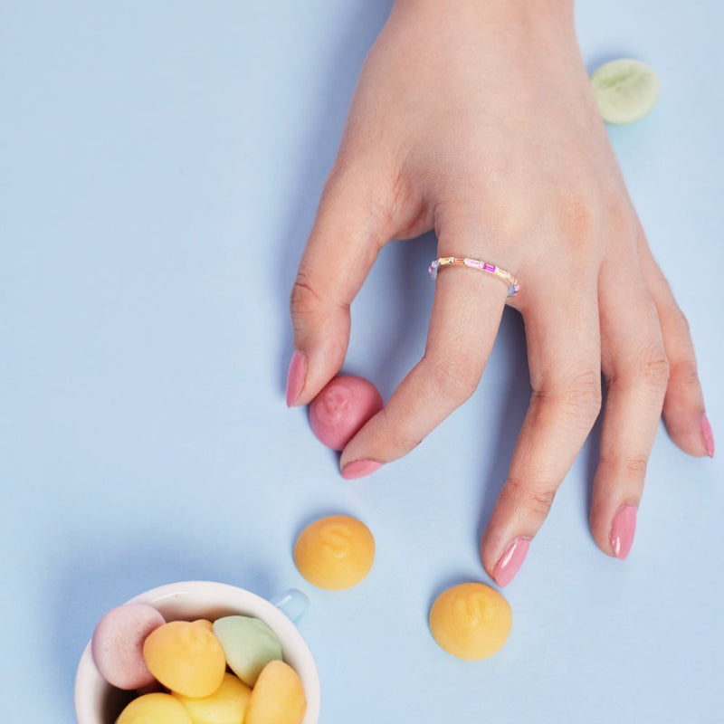 Colorful Bar Eternity Ring

