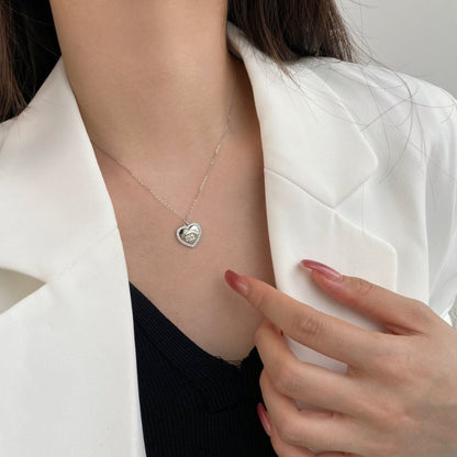 Sentimental Heart Charm on Silver Chain

