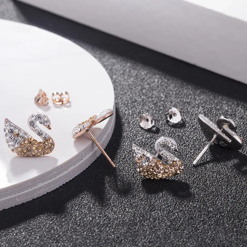 Swan Stud Earrings Elegant Jewelry for Every Occasion – JIMMY
