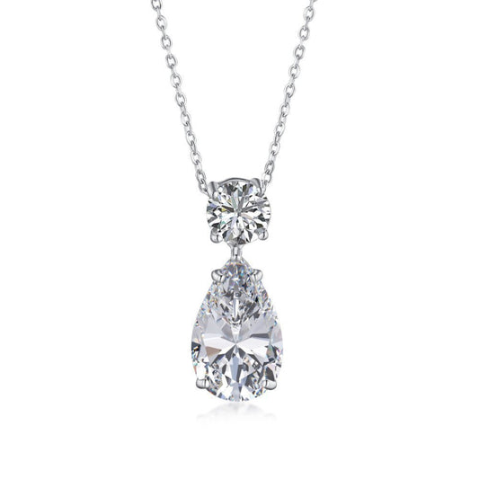 Sparkling Teardrop Duo Pendant

